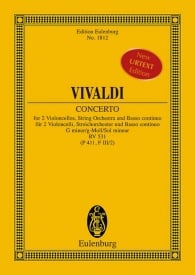 Vivaldi: Concerto G minor RV 531 (P 411, F III/2) (Study Score) published by Eulenburg